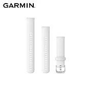 GARMIN Quick Release 18mm  白色矽膠錶帶暨銀色錶扣