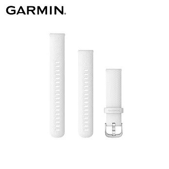 GARMIN Quick Release 18mm  白色矽膠錶帶暨銀色錶扣