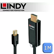 LINDY 林帝 主動式 mini DisplayPort to HDMI 2.0 轉接線 1m (40911)