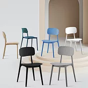 【AOTTO】北歐風簡約可堆疊餐椅-2入(靠背椅 太陽椅 塑膠椅 休閒椅) 藍色