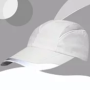 【OKPOLO】運動路跑走步反光帽(透氣舒適) 白