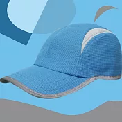 【OKPOLO】台灣製造反光透氣路跑帽(透氣舒適) 水藍
