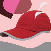 【OKPOLO】台灣製造反光透氣路跑帽(透氣舒適) 紅