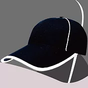 【OKPOLO】反光長眉透氣布帽(舒適透氣) 黑
