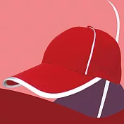 【OKPOLO】反光長眉透氣布帽(舒適透氣) 紅