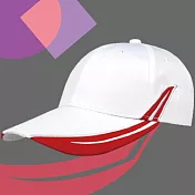 【OKPOLO】電繡剪接高爾夫球帽(透氣舒適) 白