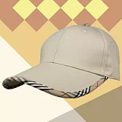 【OKPOLO】經典格紋休閒帽(透氣舒適) 卡其/格紋