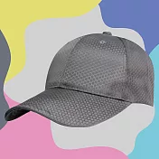 【OKPOLO】蜂巢格反光休閒帽(運動休閒時的最佳夥伴) 銀灰