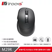 iRocks M29R 2.4G無線光學靜音滑鼠 黑色