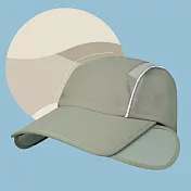 【OKPOLO】擴展帽沿造型帽(透氣舒適) 卡其