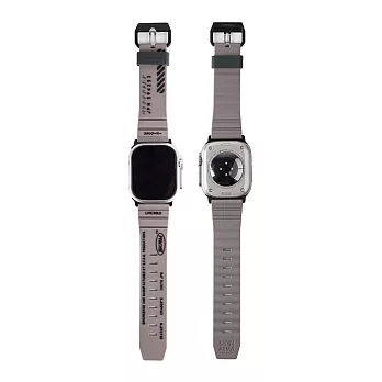 Skinarma日本潮牌 Apple Watch 49/45/44mm Shokku 街頭款矽膠錶帶 灰棕