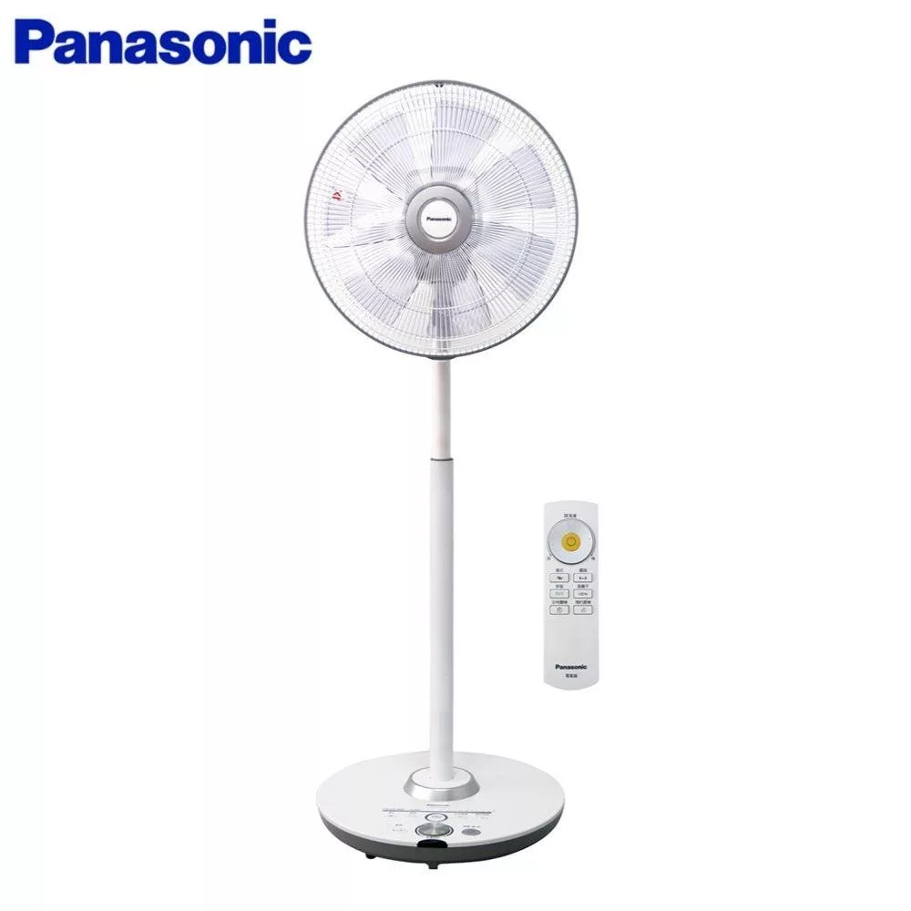 Panasonic 國際牌 14吋七片扇葉ECO智能溫控清淨負離子微電腦DC立扇(附遙控器) F-H14GND - 科技灰
