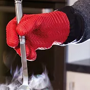 《Master》止滑矽膠隔熱手套(紅) | 防燙手套 烘焙耐熱手套