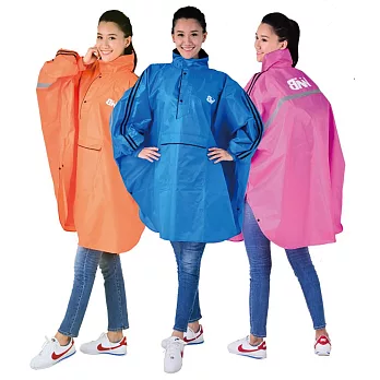 BNN 飛樂FLYU 斗篷半開防水風雨衣 不限尺寸 兒童雨衣 背包款 活力藍