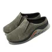 Merrell 休閒鞋 Jungle Slide 男鞋 灰綠 懶人鞋 麂皮 套入式 ML005567