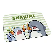 【Shahimi 胖鯊魚鯊西米】軟式珪藻土地墊 珪藻土 地墊 鯊魚 鯊西米 (60*40*0.5cm) 綠色派對