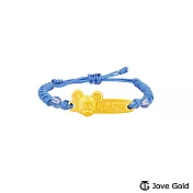 Disney迪士尼系列金飾 黃金編織手鍊-歲歲平安米奇款-藍色