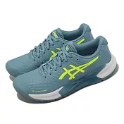 Asics 網球鞋 GEL-Challenger 14 女鞋 水藍 黃 底線型 亞瑟膠 緩衝 亞瑟士 1042A231400