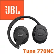 JBL Tune 770NC 主動降噪真無線藍牙耳罩式耳機 4色 支援快充 專屬APP  Pure Bass Sound 4色 公司貨保固一年  黑色
