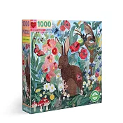 eeBoo 1000片拼圖 - 罌粟兔子 ( Poppy Bunny 1000 piece puzzle)