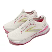 Brooks 慢跑鞋 Glycerin StealthFit GTS 20 女鞋 白 粉紅 甘油20代 氮氣中底 1203711B067