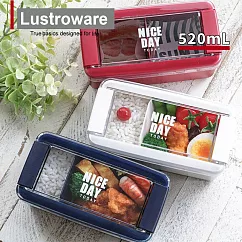 【Lustroware】日本岩崎小清新風保鮮便當盒/餐盒─520ml 四色任選(原廠總代理) 紅色