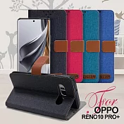 GENTEN for OPPO RENO 10 Pro+ 自在文青風支架皮套 黑色