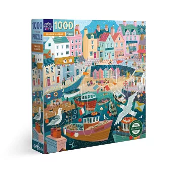 eeBoo 1000片拼圖 - 海濱港灣 ( Seaside  Harbor 1000 Piece Puzzle )