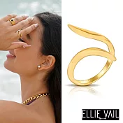 ELLIE VAIL 邁阿密防水珠寶 立體雙弦月 金色造型戒指 Evonne 6