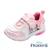 【Disney 迪士尼】冰雪奇緣 童款 電燈運動鞋 / FNKX37403 16 (JP)粉紅色