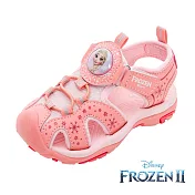 【Disney 迪士尼】冰雪奇緣 童款 護趾電燈涼鞋 / FOKT37693 16 (JP)粉紅色