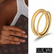 ELLIE VAIL 邁阿密防水珠寶 立體雙層 金色極簡戒指 Milly 7