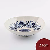 波蘭陶 蔚藍花語系列 水滴形深盤 23cm 波蘭手工製