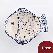 波蘭陶 純淨物語系列 魚形深盤 19cm 波蘭手工製