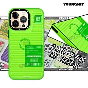 YOUNGKIT原創潮流 iPhone 13 Pro 6.1吋 螢石系列 立體透彩防摔手機殼  (蹤野綠)