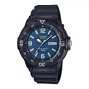 CASIO 卡西歐 MRW-200H 時尚低調系列防水運動手錶 黑藍2B3V
