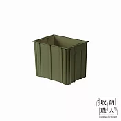 【收納職人】工業風可堆疊耐重收納盒/收納籃/儲物盒_2入/組(S) 軍綠