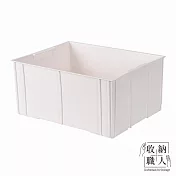 【收納職人】工業風可堆疊耐重收納盒/收納籃/儲物盒_2入/組(L) 卡其白
