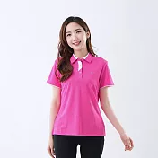 【遊遍天下】女款抗UV吸濕排汗速乾機能POLO衫 (GS1036) 粉紅 3XL 粉紅