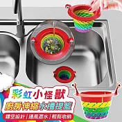 彩虹小怪獸廚房伸縮水槽過濾提籃