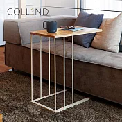 【日本COLLEND】HAK 兩用式實木鋼製沙發邊桌/茶几-DIY