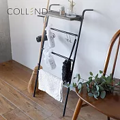 【日本COLLEND】IRON 實木鋼製靠牆置物架
