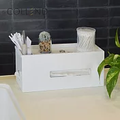 【日本COLLEND】多功能鋼製雙抽兩用面紙盒- 極簡白