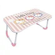 【Sanrio 三麗鷗】萬用折疊床上桌 床上桌 餐桌 (60*40*28cm) 條紋KITTY