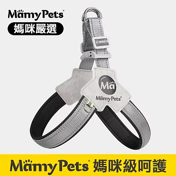 Ｍamy Pets 寵物多層透氣Ｙ型胸背帶。夜光型 XL XL 酷炫黑