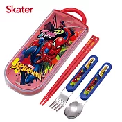 skater 日本製 銀離子三件餐具組-Spiderman