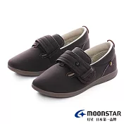 MOONSTAR Pastel 輕量寬楦易穿脫介護鞋 JP22 咖啡
