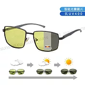 【SUNS】日夜兩用感光變色偏光太陽眼鏡 方框墨鏡 抗UV400 防眩光 S3780