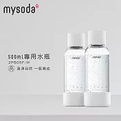 【mysoda】500ml專用水瓶(白)-2入