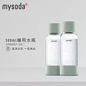 【mysoda】500ml專用水瓶(綠)-2入